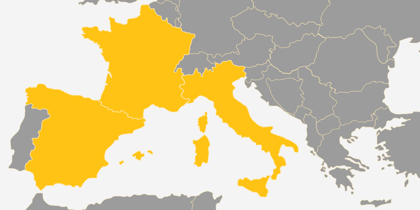 Added France, Italy, Spain